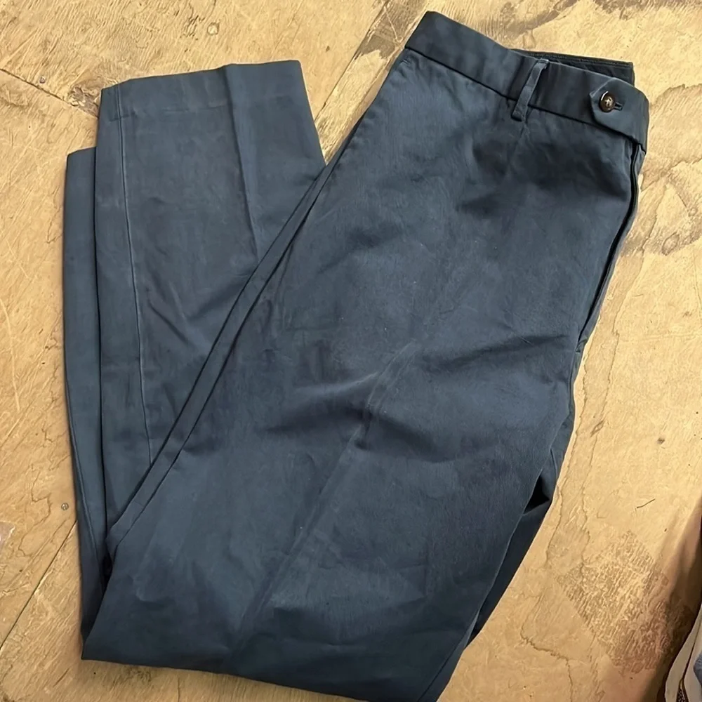 J Crew  Garment-dyed cotton-linen chino suit pant AX271